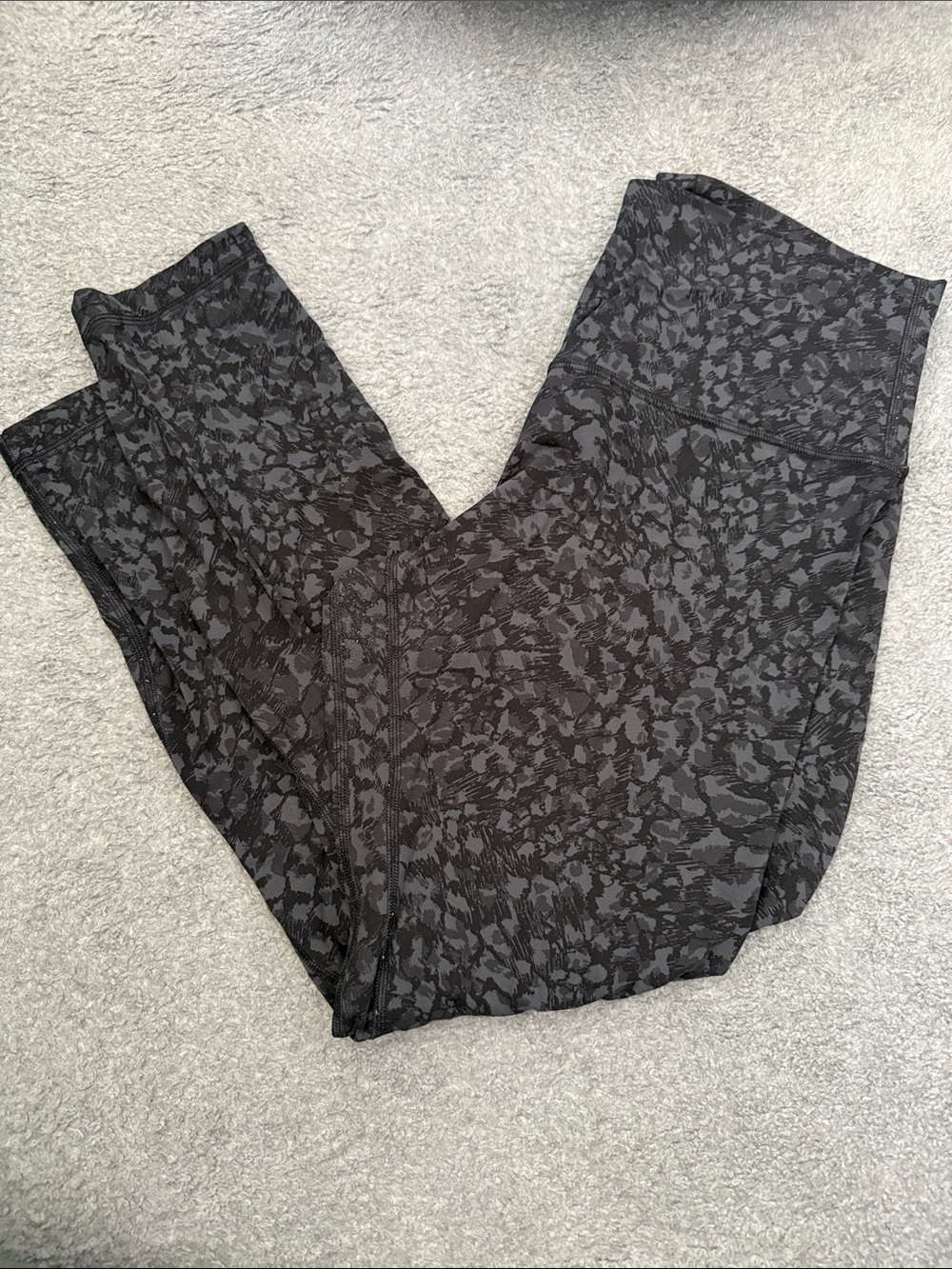 lululemon athletica Black/Charcoal Patterned High-Rise Leggings